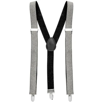 Image of Braces Silver Lurex Accessory for Fancy Dress