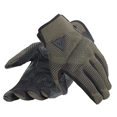 Image of Dainese Argon Gloves, Knit Fabric Motorbike Gloves with Knuckle Protectors, Tear Closure, Touch Screen Compatibility, Men&#039;s Motorcycle S, Grape Leaf