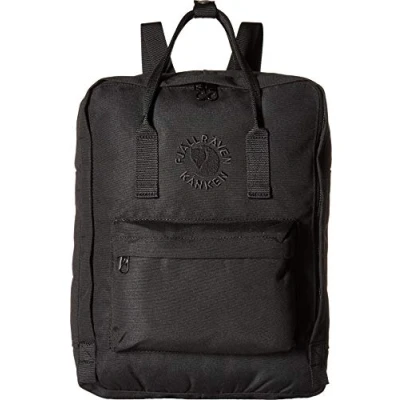 Image of Fjällräven Unisex Adult Re kånken Backpack, Black, 27x38x13 cm (W x H D)