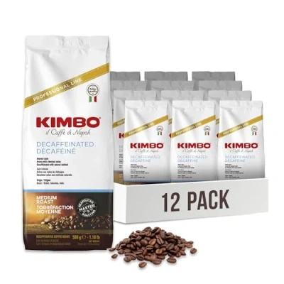 Image of Kimbo Decaf Coffee Beans 500g