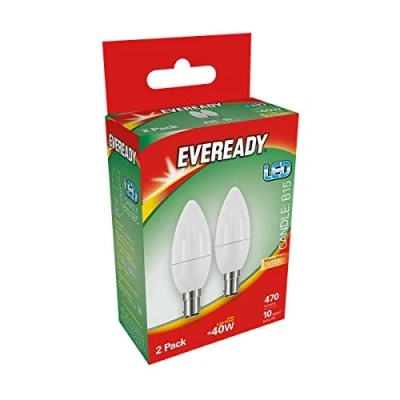 Image of 5.2W LED Candle B15 WW 2PK S15334