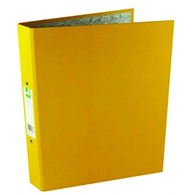 Image of Q Connect 2 Ring 25mm Paper Over Board Yellow A4 Binder (Pack of 10) KF01473