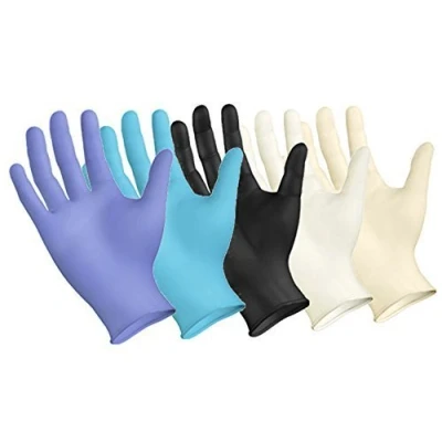 Image of 1000 x SafeTouch Disposable Gloves (10 Boxes of 100) Nitrile, Vinyl, Clear, Blue, Black (Vinyl, Powder Free, Clear L (Large))