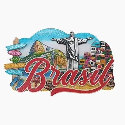 Image of Brazil 3D Fridge Magnet Travel Souvenir Gift Home Kitchen Decoration Magnetic Sticker Refrigerator Collection