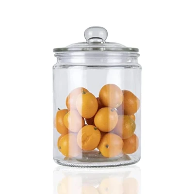 Image of ORNAMI Glass Storage Kitchen Jar with Airtight Lid (1.9L)