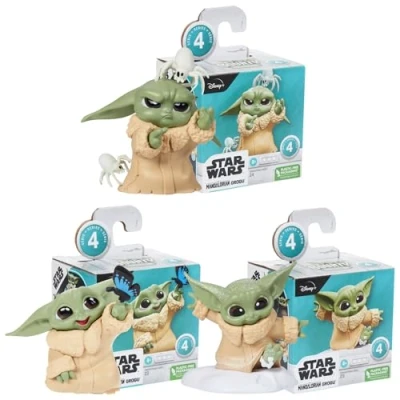 Image of Star Wars The Mandalorian Bounty Collection Grogu Toy Figures Set 2 Pack of 3