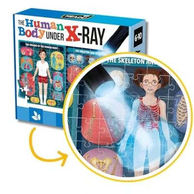 Image of HEADU the human body Under X Ray assemble puzzle and learn about Educational Games &amp; Puzzles Ages 6 10 years