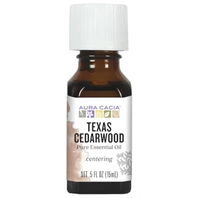 Image of Aura Cacia, 100% Pure Essential Oil, Texas Cedarwood, .5 fl oz (15 ml)