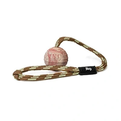 Image of Julius K9, IDC Natural Rubber Ball with Closable Handle, Horizontally Grooved, 50 mm