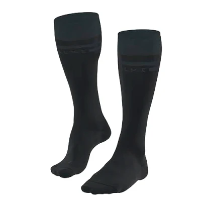 Image of FALKE Women&#039;s SK7 Race W KH Functional Yarn Warm Thin 1 Pair Skiing Socks, Black (Black 3000), 4 5