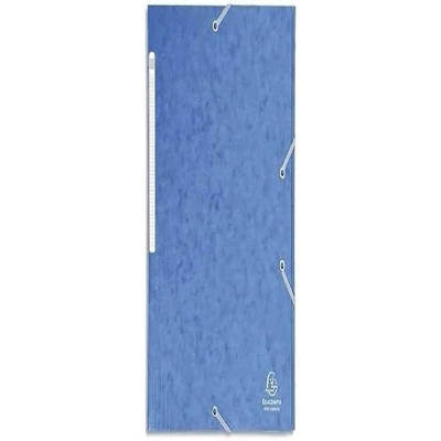 Image of Exacompta Ref 17105H Elasticated 3 Flap Folder 240 x 320mm in Size, Suitable for Storing A4 Documents, 425gsm Laminated Card, FSC Certified Blue