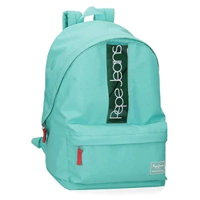 Image of Pepe Jeans Darienne School Backpack Adaptable to trolley Green 32x44x17.5 cm Polyester and PVC 24.64 Litre