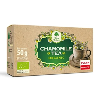 Image of Organic Camomile tea BIO (25 x 2,5 g) DARY NATURY Chamomile/Digestion &amp; Sleep Easy Tea/organic wild chamomile flowers/Relaxing