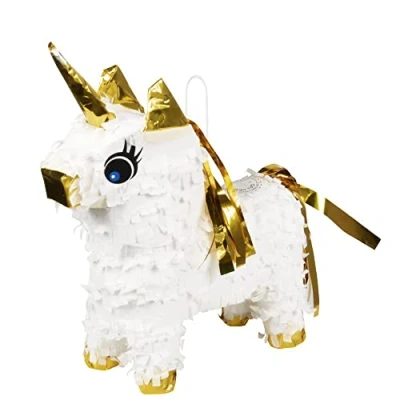Image of Boland 10201473 Unicorn Mini Pinata, Grey, White, Standard Size