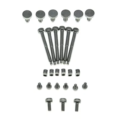 Image of Dopro Whole Set Stainless Steel Tremolo Fine Tuner Screws String Insert Block Saddle Mounting Locking Nut &amp; Lock