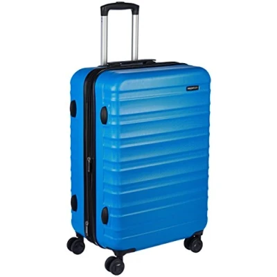 Image of Amazon Basics Hardside Luggage ABS Hard Shell Spinner/Suitcase with 4 Wheels, 68 cm, Light Blue