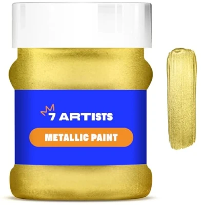 Image of 7 Artists Metallic Acrylic Paint 230 ml Antique Gold Paints Golden Acrilic
