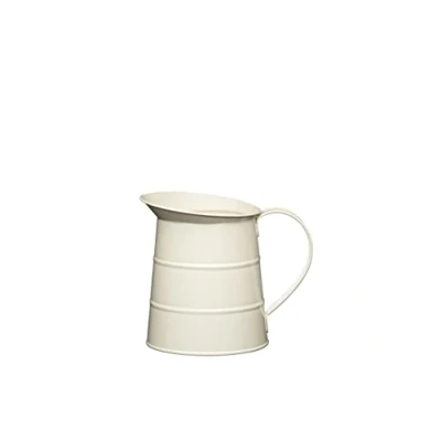 Image of KitchenCraft Living Nostalgia Small Metal Jug, 1.1 L (2 Pints) Antique Cream