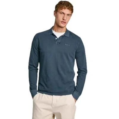 Image of Pepe Jeans Men&#039;s New Oliver Gd Ls, Polo, Blue, M