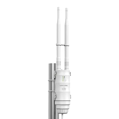 Image of WAVLINK AC600 Wireless Indoor/Outdoor Access Point, Dual Band Outdoor WiFi Point (150Mbps 2.4G + 433Mbps 5G) Ideal for Garden with Passive Poe, Weatherproof Case, Flexible Installation