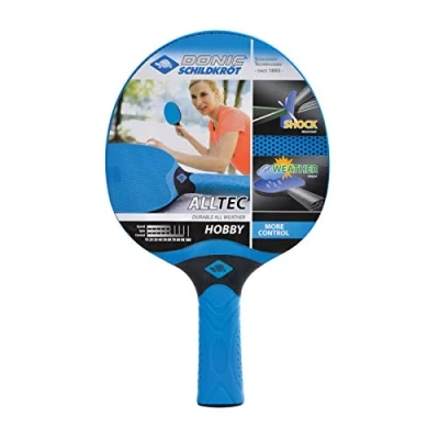 Image of Donic Schildkröt Alltec Hobby Outdoor Table Tennis Bat, Plastic, Weatherproof, Washable, 733014