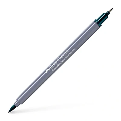 Image of Faber Castell Creative Studio Goldfaber Aqua Dual Marker, Deep Cobalt Green, Single For Art, Craft, Drawing, Sketching, Home, School, University, Colouring