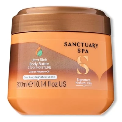Image of Sanctuary Spa Body Butter with Shea and Cocoa Butter, No Mineral Oil, Cruelty Free Vegan for Women, 300 g