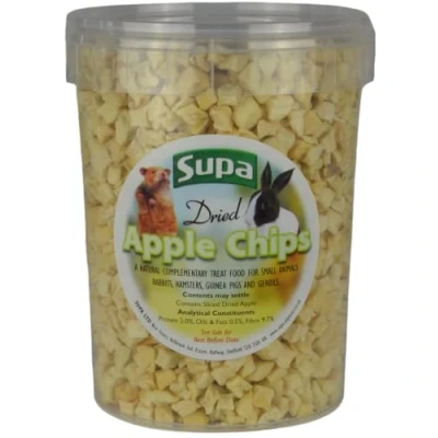 Image of Supa Small Animal Apple Chips Tub, 1 Litre Made From Human Grade Food Material Excellent Treat For Your Pet