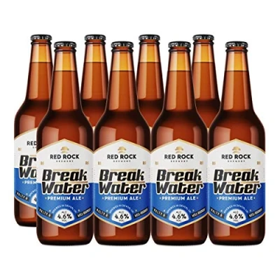 Image of Red Rock Brewery Traditional British Ale Case of 8x 500ml Bottles English Beer (Break Water 4.6%)