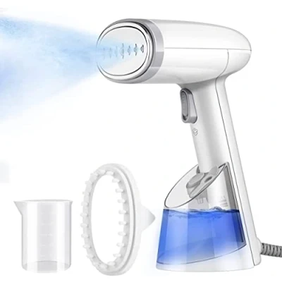 Image of Mioduro Clothes Steamer Handheld,Portable Garment Iron for with 250 ml Tank, Vertical and Horizontal Steaming, Fast Heat up, Wrinkle Removal 1400W