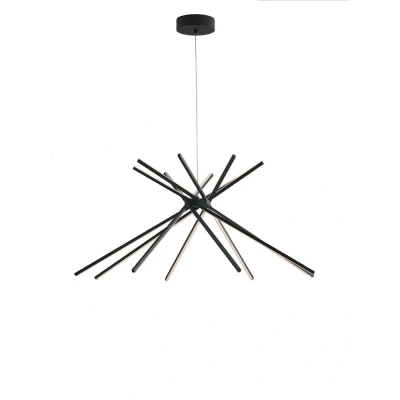 Image of SHANGHAI LED Pendant Ceiling Light Black 2370lm 4000K 113x51.5cm