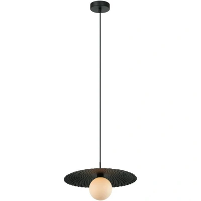 Image of Italux Lighting Malor Modern 1 Light Dome Pendant Ceiling Light, G9 ITLPND 4602 XL BK