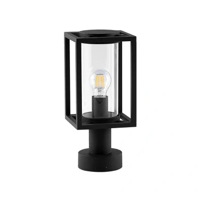 Image of Lucande pillar light Ferda, 37 cm, graphite grey, IP44, E27