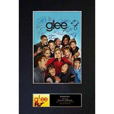 Image of GLEE Signed Autograph Mounted Photo Reproduction Print A4 Rare (297 x 210mm) #118 (Mount &amp; (Not Framed))