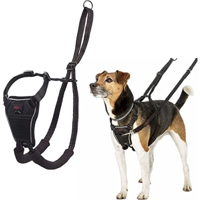 Image of HALTI No Pull Harness Size Small, Professional Dog to Stop Pulling on the Lead, Easy Use, Anti Training Aid, Adjustable, Reflective and Breathable, For Small Dogs, Black