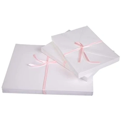 Image of Papermania 5 x 7 Cards/Envelopes, Pack of 50, 300gsm, White, 7&quot;, Card Making Set for Birthday Card, Thank You Cards, Valentines, Baby Shower, Wedding and More! Ideal Home Crafting
