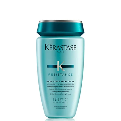 Image of Kérastase Resistance Force Architecte, Daily Strengthening Shampoo, for Damaged, Brittle Hair, with Vita Ciment Complex, 250ml