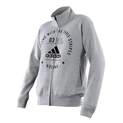 Image of adidas Community Line Zipper, unisex_adult, adiCL03B 80900 XXL, grey/black, XXL