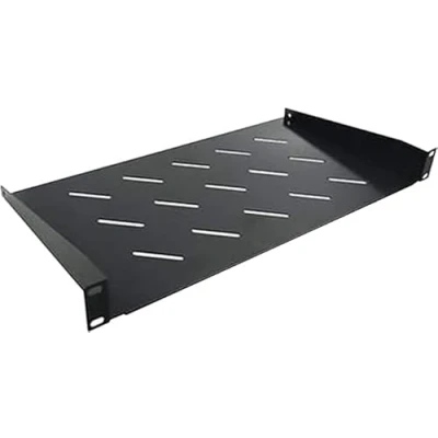 Image of DYNAMODE CAB shelf 19&quot; Universal Vented Rack Mount Depth Network Data server Cabinet Equipment (CABSHELF FE 250) 25cm deep Heavy Duty Steel Weight Capacity 25kg