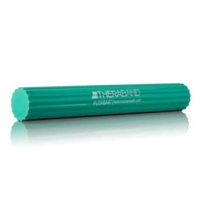 Image of THERABAND Resistance FlexBar for Men and Women, Strength, Grip Elbow Training Pain Relief, Home Gym Equipment, Intermedium Level, Green, Medium
