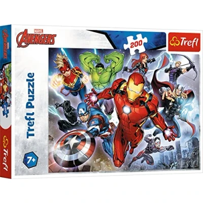 Image of Trefl Marvel Avengers 200 Piece Jigsaw Puzzles For Kids Superhero Puzzle Children Ages 7+