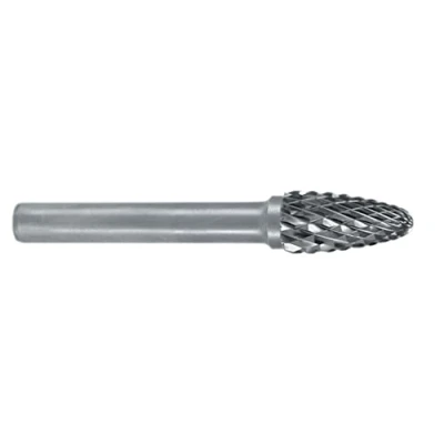 Image of RUKO Tungsten Carbide Rotary Burr with Cross Teething, F Ball Nose Tree (RBF) Shape, Bright Finish, 6.0 mm Diameter, 58 Length, R116030
