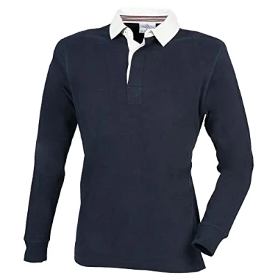 Image of Front Row Premium Superfit Rugby Shirt Navy S