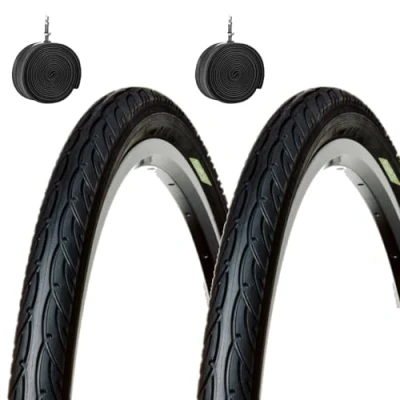 Image of 2 Tyres 26 x 1.95 + Chambers Road 50 559 Slick Hybrid Bike MTB Mountain Adult