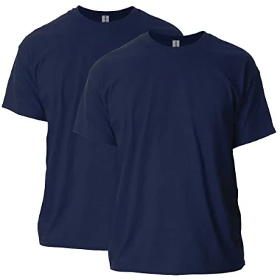 Image of Gildan Unisex&#039;s Ultra Cotton T Shirt, Style G2000, Multipack, Navy (2 Pack), 5XL (Pack of 2)