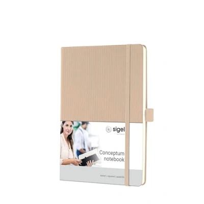 Image of Sigel CO650 Conceptum Notebook Squared 14,8 x 21,3 cm hardcover 194 Pages Beige