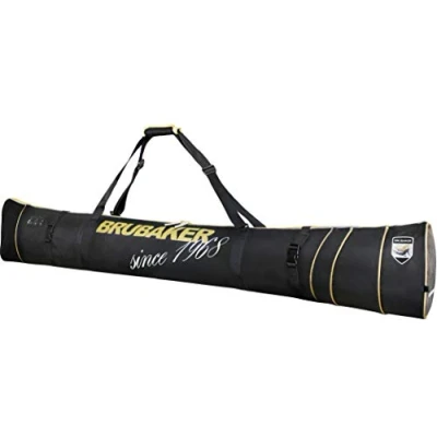 Image of BRUBAKER Carver Pro Grenoble Padded Ski Bag for 1 Pair of and Poles Black/Golden up to 66 7/8 Inches