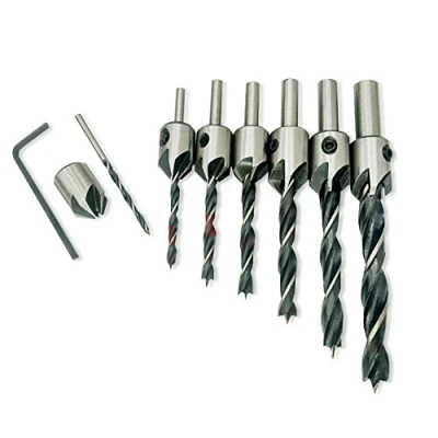 Image of NUZAMAS 7pcs HSS Countersink Drill Bits Set Woodworking Reamer Chamfer Tool, 3 10mm Pre Counterbore Made for Screw