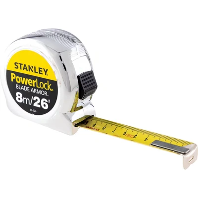 Image of STANLEY Powerlock 8m/26ft Tape with Blade Armor, 0 33 526