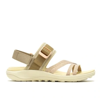 Image of Merrell Women&#039;s District 4 Backstrap Sport Sandal, Khaki, 6 UK